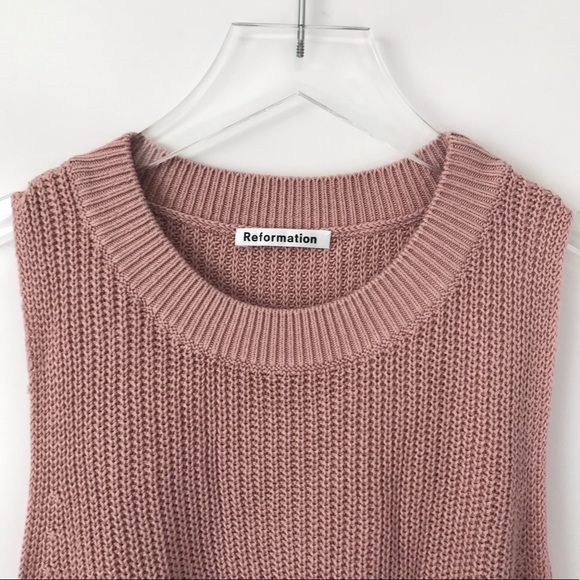 Reformation Lilac Knit Top Blush Pink - Picture 5 of 10